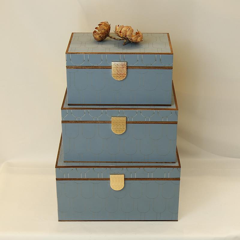 欧式样板房装饰收纳盒衣帽间简约妆台饰品摆饰软装展厅别墅摆件