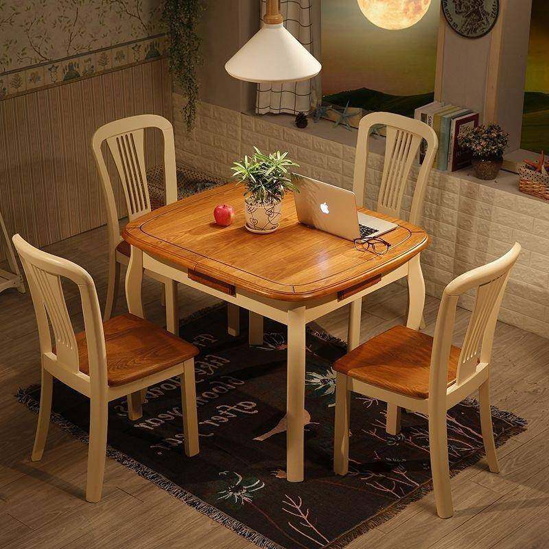 地中海实木餐桌椅组合田园长方形小户型家庭方桌伸缩折叠家用饭桌,农机/农具/农膜,其它农用工具,淘宝优惠券,粉丝福利购,淘宝优惠卷