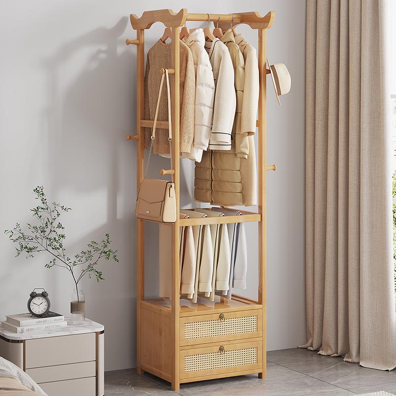 多功能落地卧室衣帽架现代简约收纳挂包架挂衣架置物架一体杆架子
