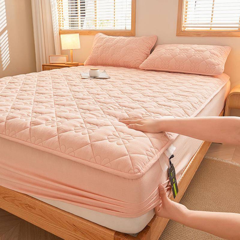 A类新款柔软亲肤全棉水洗棉夹棉全包裹床笠防滑不易皱床垫保护套