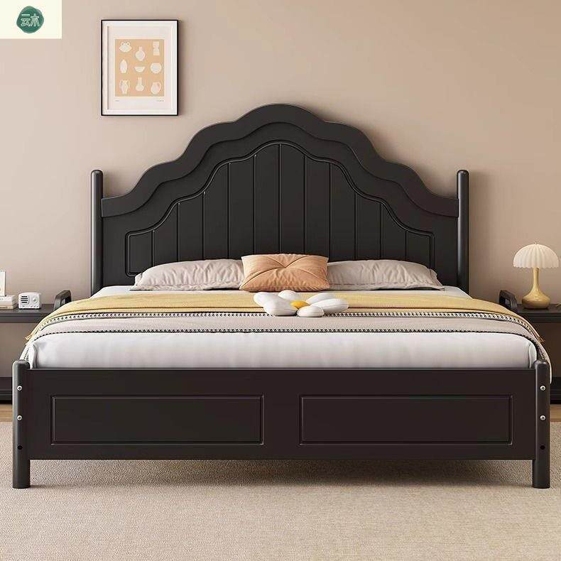 赫本风铁艺床中古风双人床现代简约美式加厚加固公主床单人特厚床