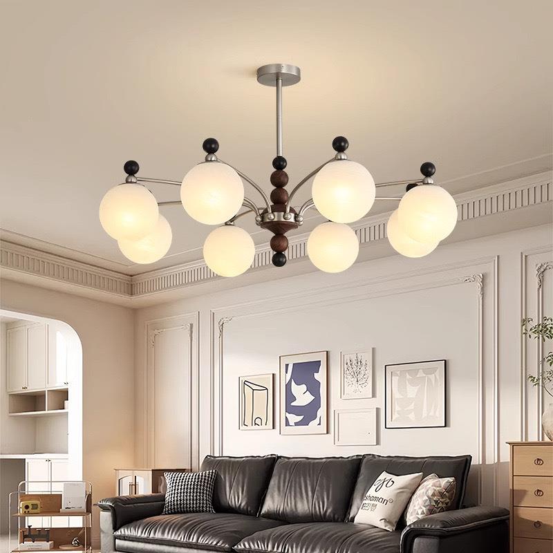 复古高级感实木设计师款法式中古风客厅吊灯卧室餐厅艺术中山灯饰