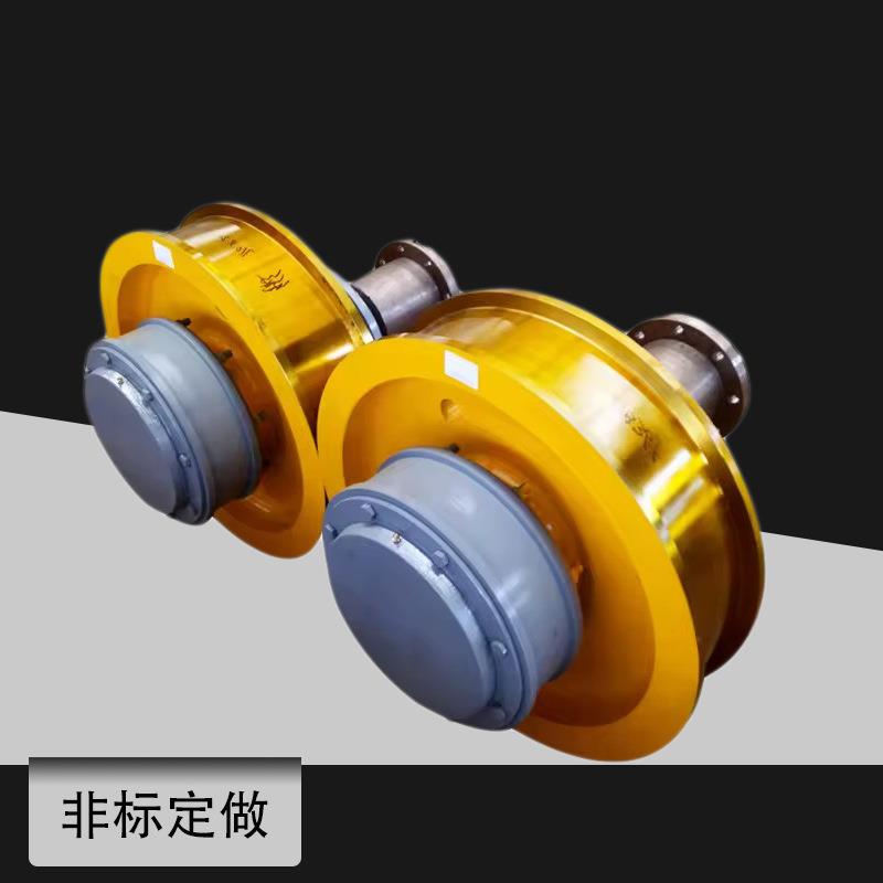 港机提梁机钢包车行走驱动轮淬火调质700x180mm单双梁行车角箱轮