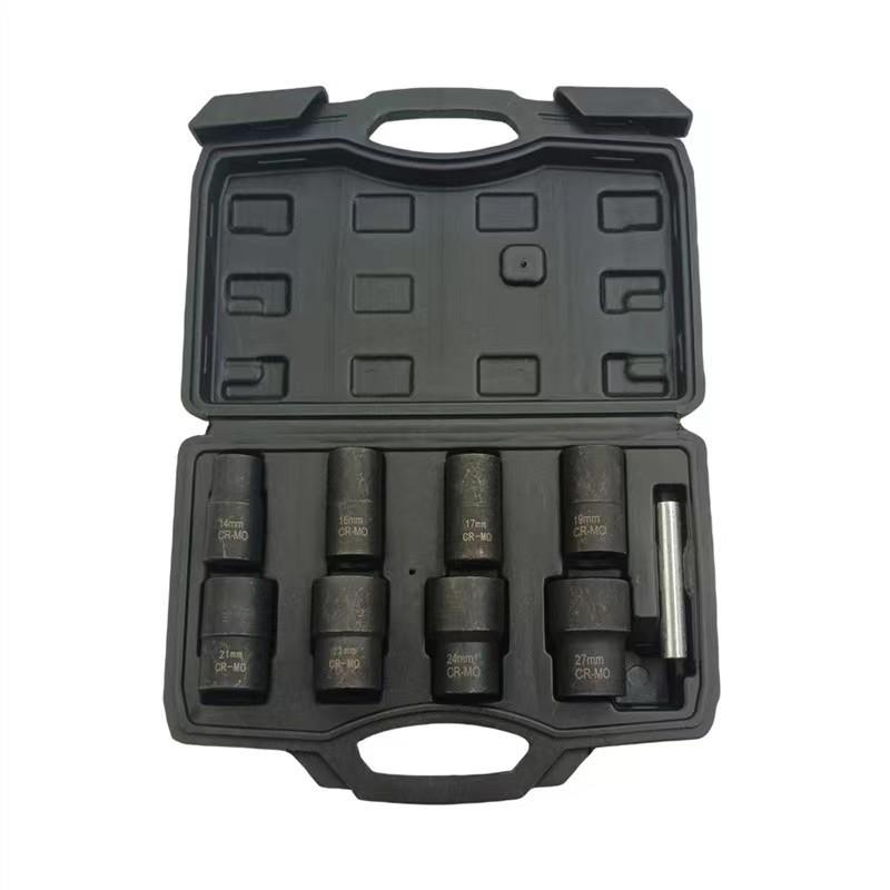 铬钼合金钢材质9PC破损螺母取出套筒滑丝螺帽打滑螺母取出工具