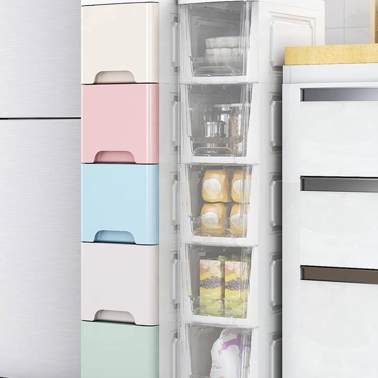 夹缝收纳柜抽屉式卫生间置物架卧室cm38塑料子箱加高加厚厨房