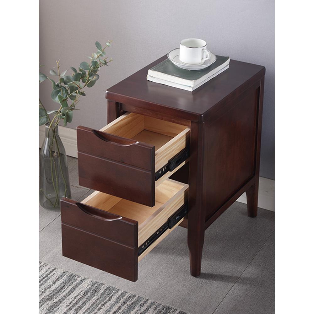 胡桃木新中式床头柜实木小型窄款简约现代轻奢高级感小茶几收纳柜