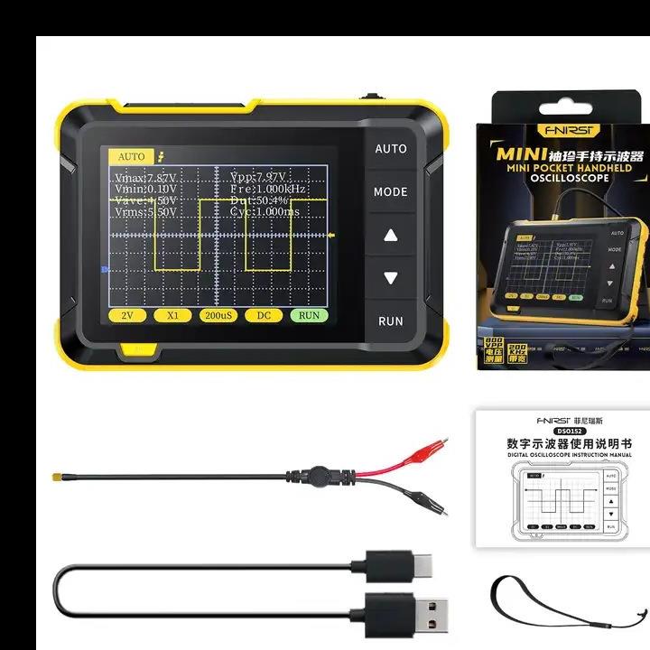 FNIRSI-DSO152手持小型示波器便携式数字示波表初学者教学维修用