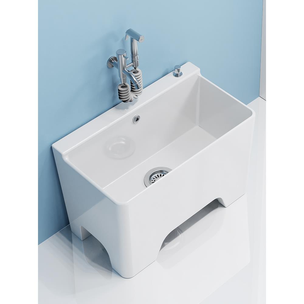 cs尚象洗拖把池阳台卫生间地盆高脚落地式拖布池陶瓷家用墩布池大