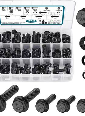 盒装272pcs-252pcs280pcs黑色法兰面螺栓组合六角头螺栓套装