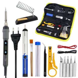80W内加热数显电烙铁220V110V可调温度带支架组合维修工具
