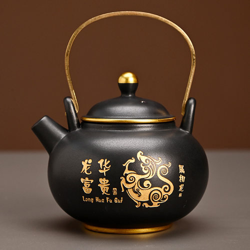 提梁壶十二生肖陶瓷单壶家用待客中式高级感功夫泡茶壶茶室分茶壶