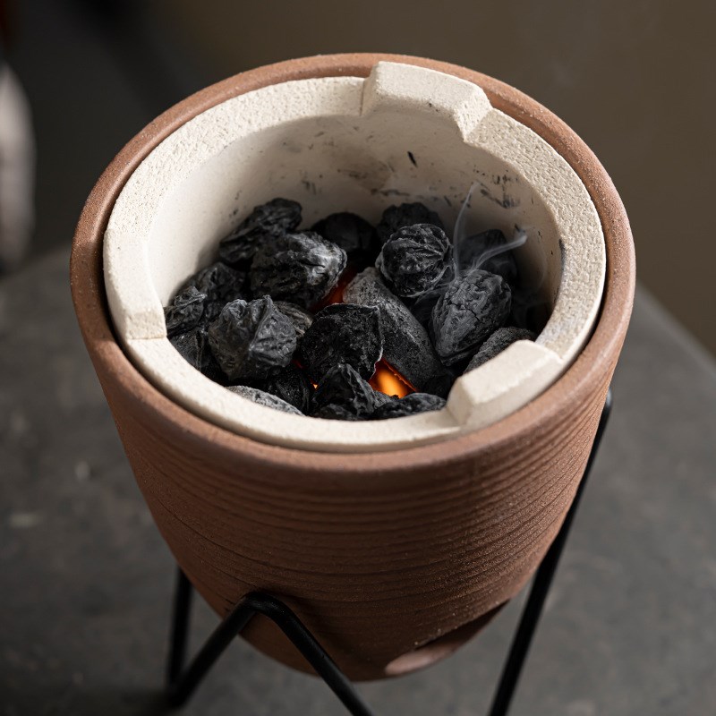 云窝老岩泥龙旦碳炉中式围炉煮茶炭炉套装煮茶器茶具烤火炉暖炉
