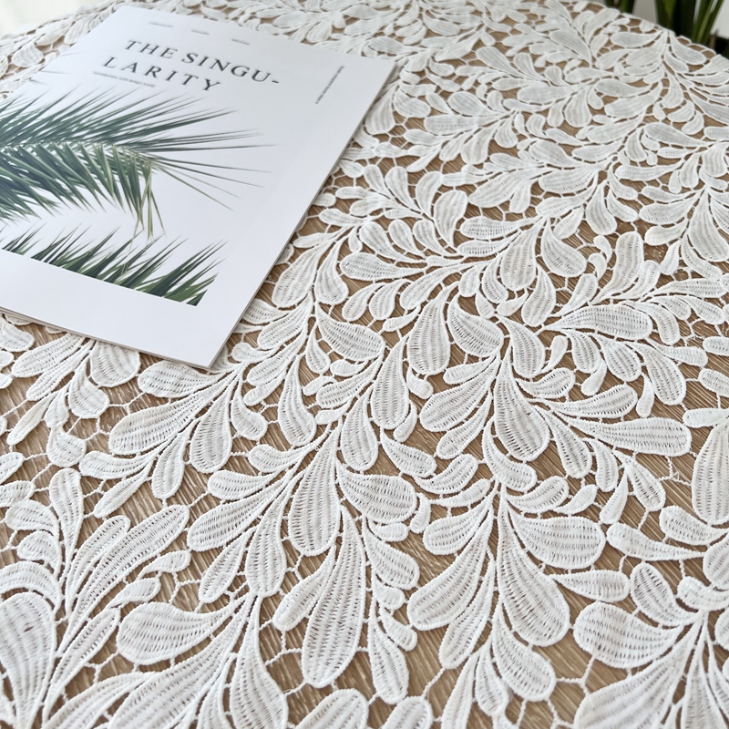 白色镂空桌布法式田园风刺绣餐桌布茶几柜防尘沙发盖布巾