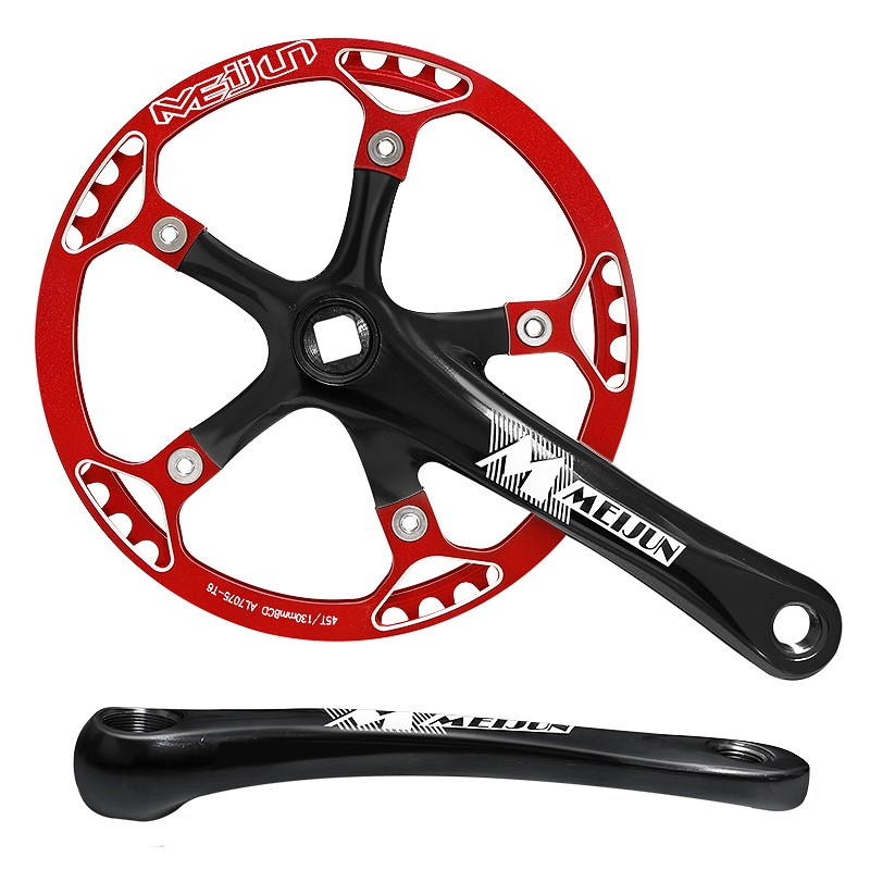 MEIJUN 魅驹45T47齿53T轻铝合金单速牙盘412折叠改装