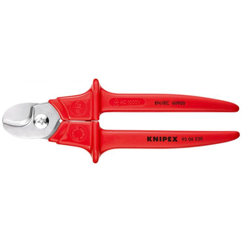 德国KNIPEX凯尼派克绝缘电缆剪电线剪95 06 230钳子工具1000V