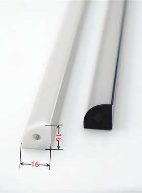 12V低压LED超亮黑色V型直角线条灯橱柜展柜货架装饰三角形条型灯