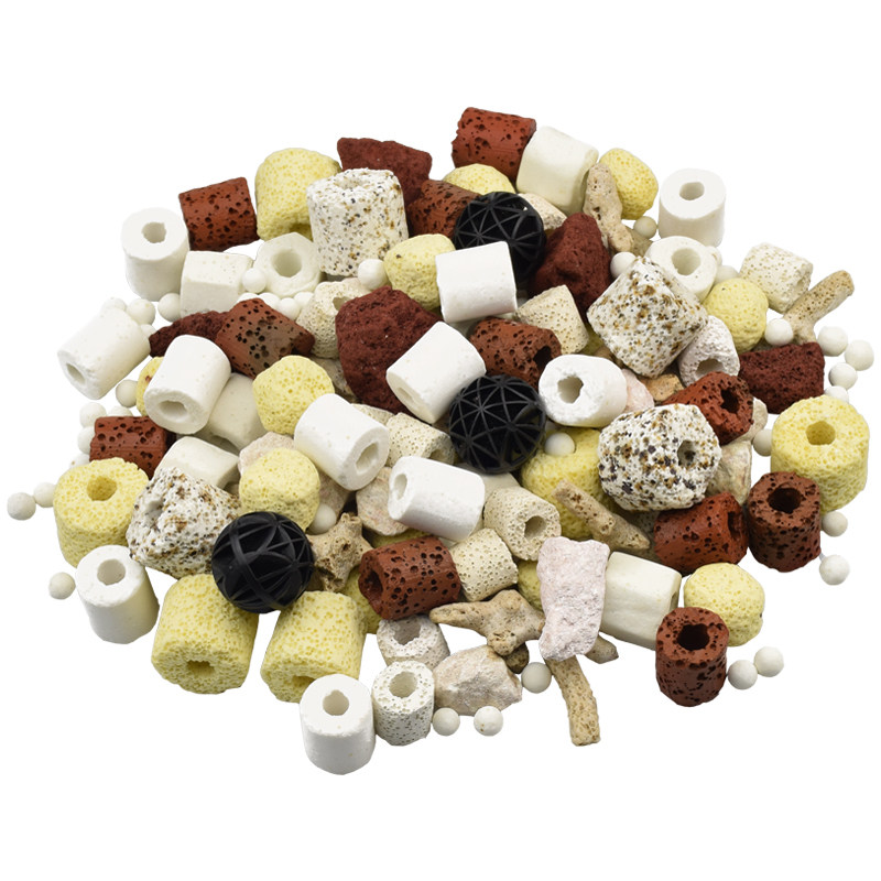 鱼缸过滤器材料十合一陶瓷环珊瑚骨活性炭细菌球水族专用净水滤材