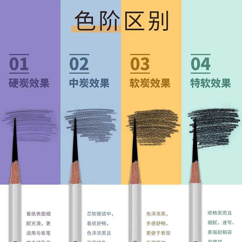 争霸联考炭笔碳笔素描特软当下画材美术考生速写炭铅笔软炭笔