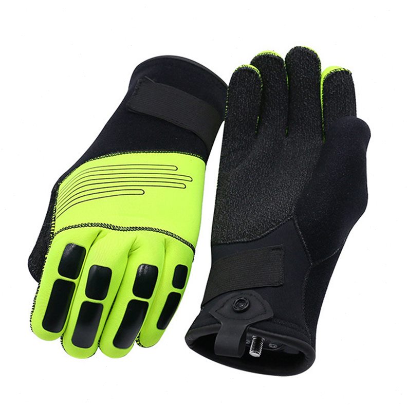 域救险手套防滑水寒潜水夜光防水加厚指式防手套救援分手套