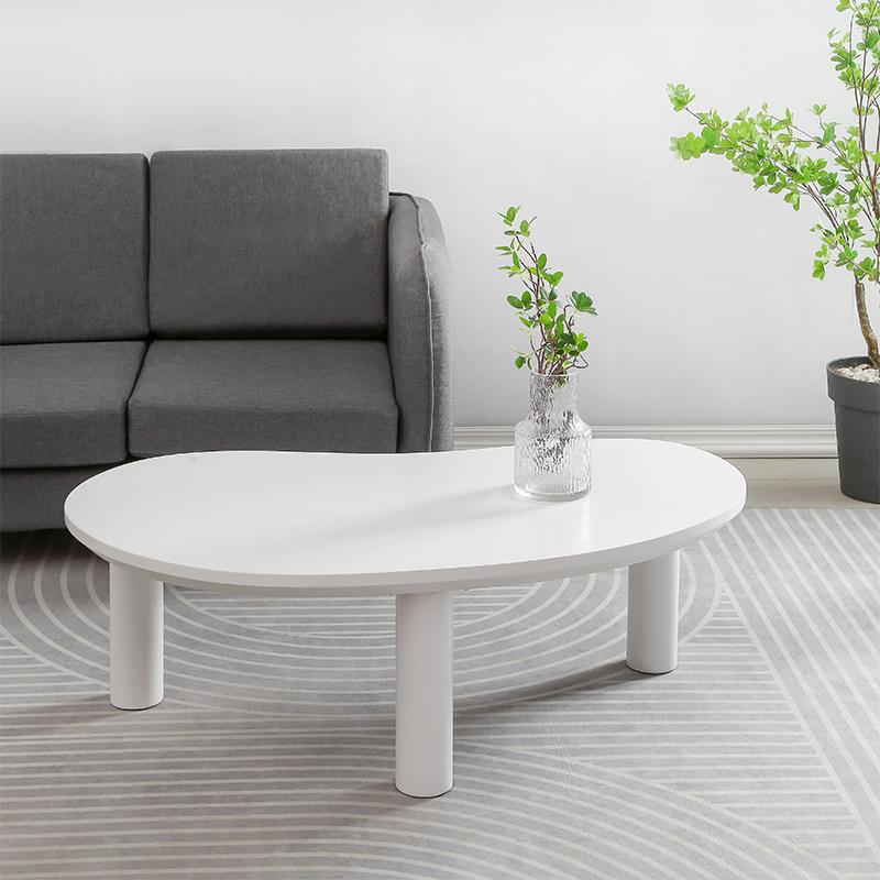 现代简约实木小茶几小户型白色家用茶桌创意异形网红民宿矮桌子