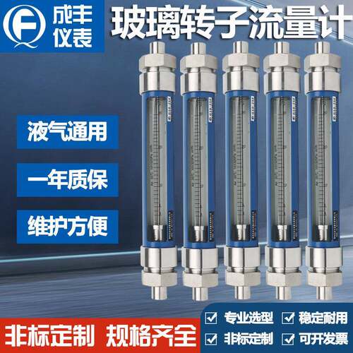G1050F气体浮子玻璃转子流量计接液材质304管道螺纹接头G1内丝