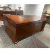 大气老板桌中式 办公桌经理主管桌大班台实木皮班台LT1886 2086