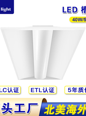 UL认证可调瓦数色温LED工矿平面板灯美仓现货40W50WTroffer