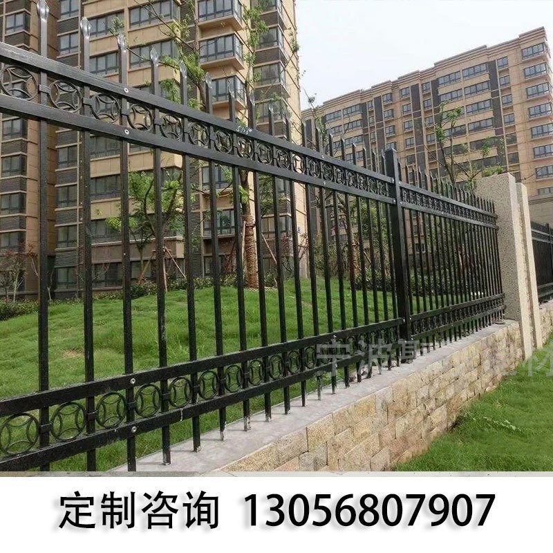 锌钢护栏庭院小区围墙护栏学校别墅院墙锌钢围栏工厂铁艺栅栏厂1