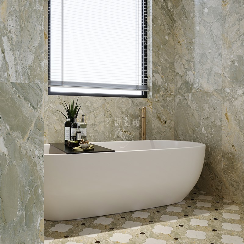 2025新款莫奈花园米兰春天大理石纹瓷砖客餐厅背景墙砖卫生间地砖