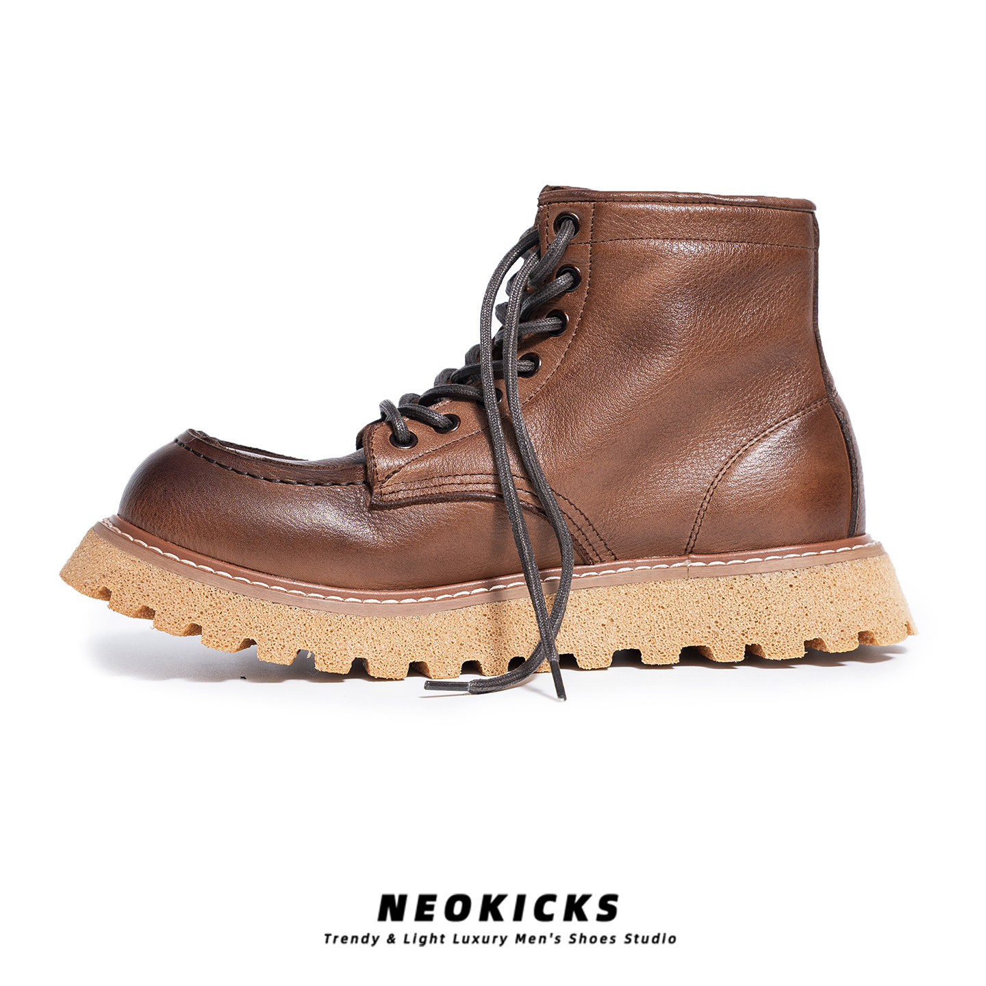 英伦风真皮马丁靴男2025冬季新款厚底增高休闲短靴复古青年皮靴子,流行男鞋,马丁靴,淘宝优惠券,粉丝福利购,淘宝优惠卷