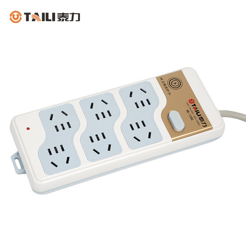 泰力带过载插线板排插办公独立开关拖线板家用款总控电源接线板RE