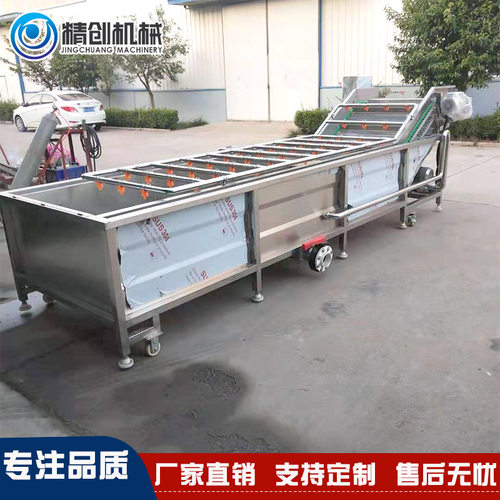 全自动蔬菜清洗设备 喷淋式叶菜类气泡清洗机 大型水果清洗机