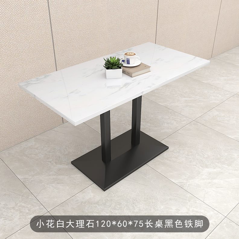 人造大理石吃餐饮石英石店长方形子餐快食堂桌商用餐桌桌子小饭店