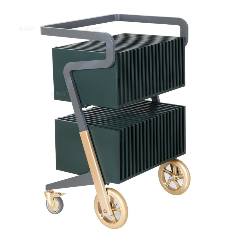 移动铁艺推车静音样板房软装木板色板服务车木里外家具定制餐车