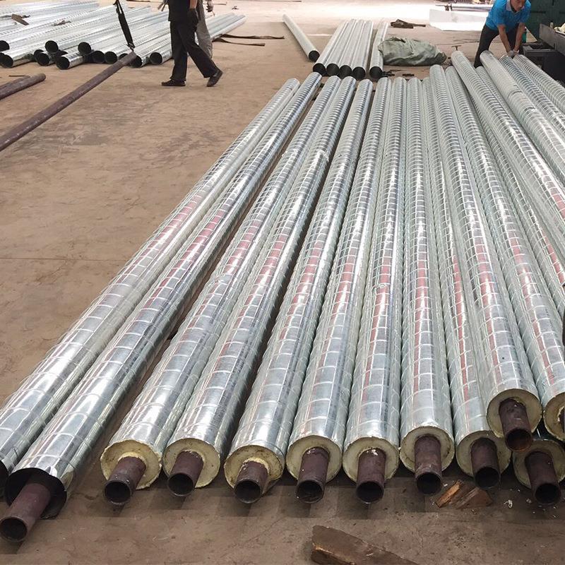 聚氨酯预制保温管架空式镀锌铁皮高密度硬质发泡保温钢管外护铝皮