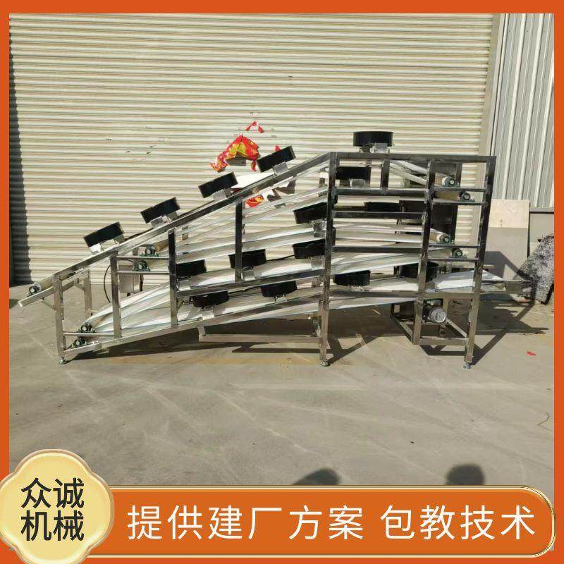 大型全自动千张豆腐皮摊晾机带风扇自动摊晾自动扒皮摊晾设备