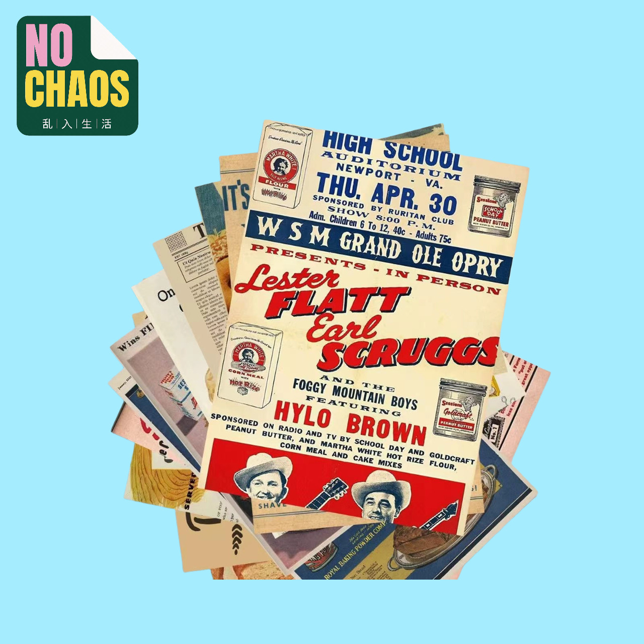 NO CHAOS-岐遇明信片 复古杂志小卡片礼物装饰墙面小众手写贺卡