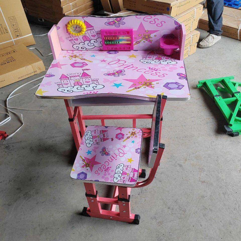 家用书桌儿童学习桌小学生写字台桌椅套装可升降课桌椅外贸