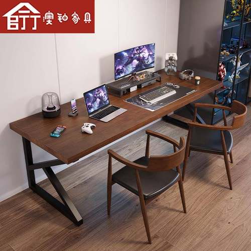 澳铂美式实木电脑桌子房间用卧室电竞桌家用学习桌书房写字办公桌
