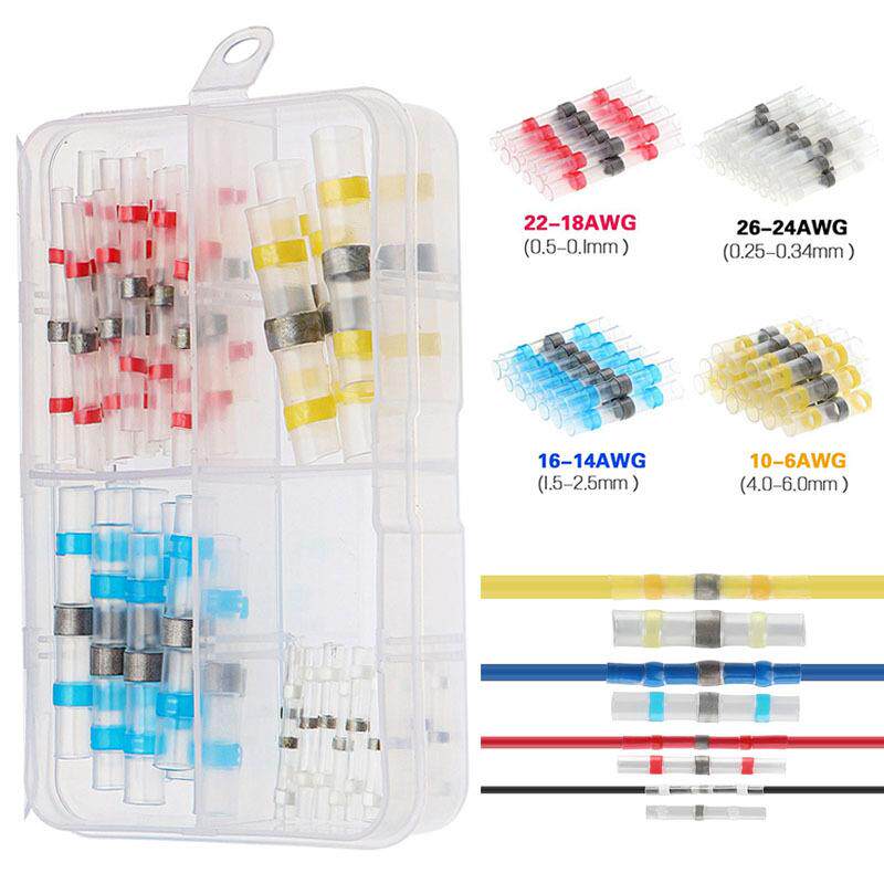 50pcs焊锡环套装热缩中接端子防水免压绝缘焊锡端子