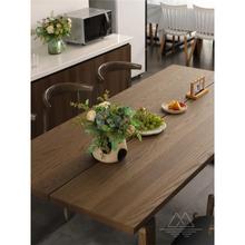 北欧莫比纯实木餐桌恩小户型简约美式白蜡木长方形书桌椅组合家用