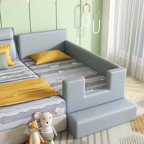 儿童拼接床无缝衔接床边加宽大床大人可睡实木婴儿软包小床