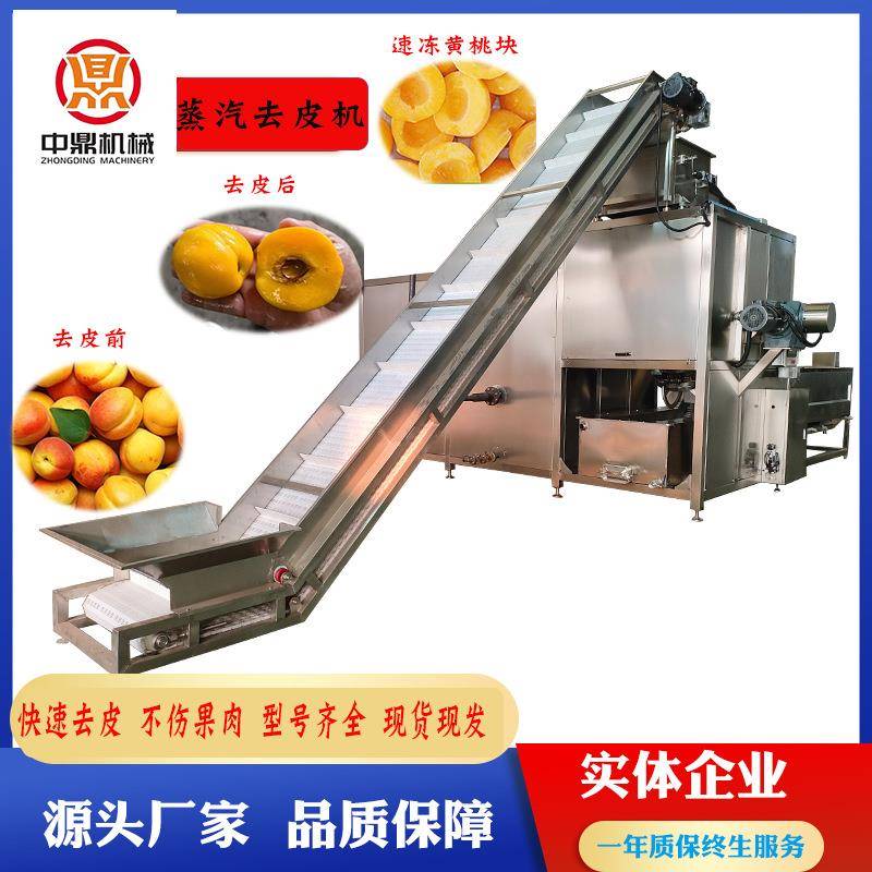 商用全自动黄桃去皮机黄桃罐头加工生产流水线