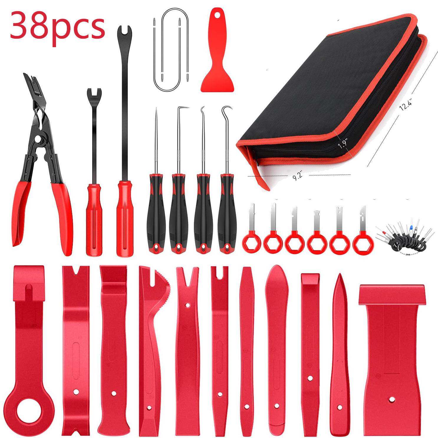 38pcs汽车拆装工具包38件套工具包88pcs中控音响拆卸工具汽车卡扣