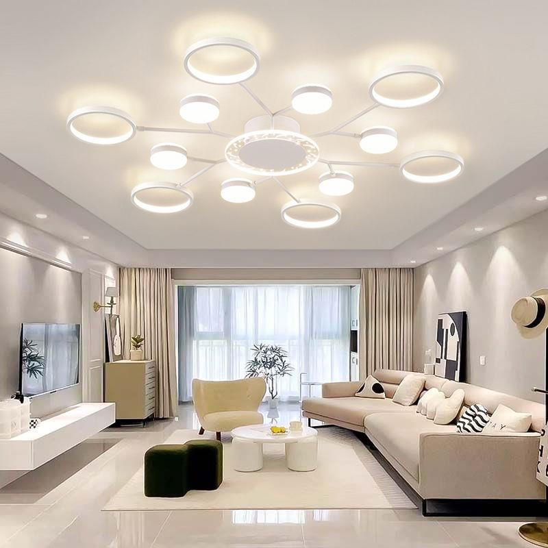 客厅灯现代简约大气主灯2025新款吸顶灯组合全屋套餐广东中山灯具