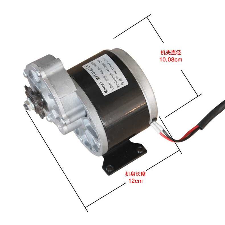羚鹰电动车游乐设备农用机械永磁有刷减速电机MY1016Z12V250W图片