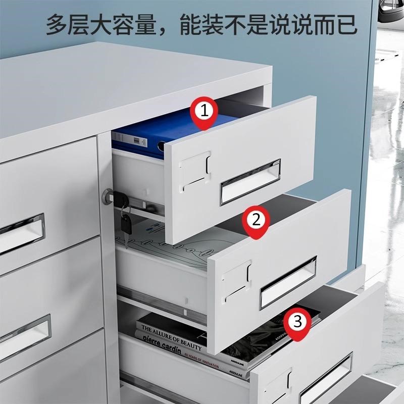 24斗铁皮文件柜多斗柜抽屉式储物柜带锁矮柜办公室财务资料凭证柜