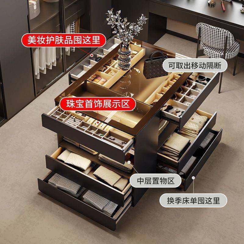 轻奢衣帽间中岛柜首饰展示柜黑色家用收纳斗柜一体岛台珠宝柜,鲜花速递/花卉仿真/绿植园艺,割草机/草坪机,淘宝优惠券,粉丝福利购,淘宝优惠卷