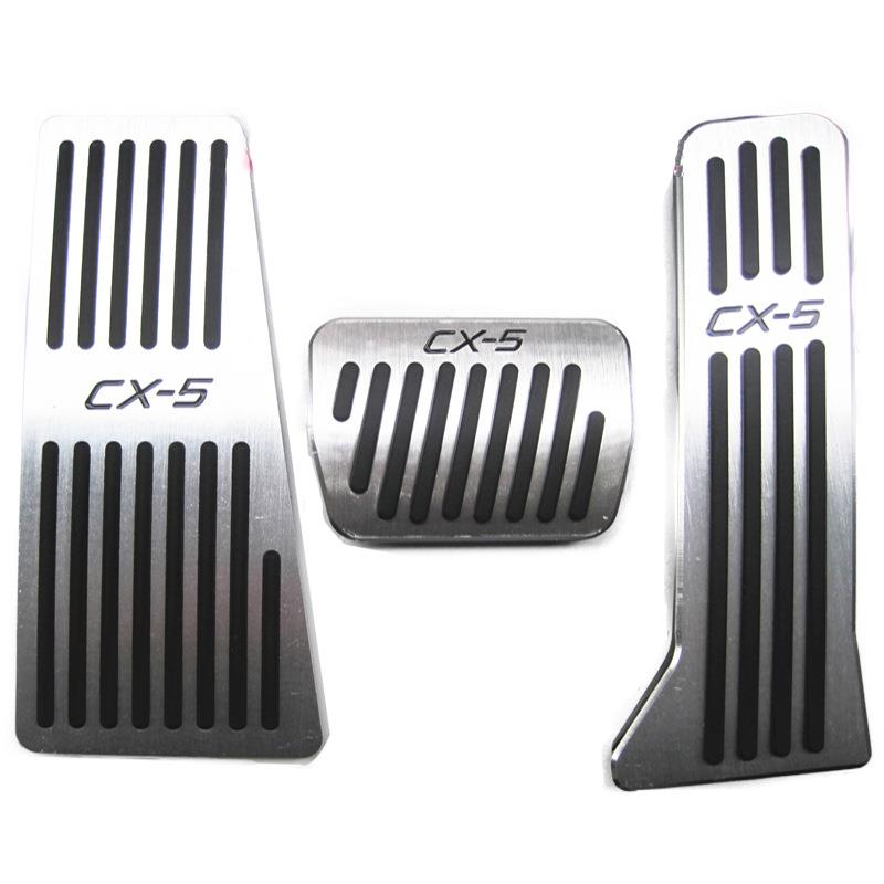 适用2015-2022款马自达CX-5踏板内饰改装防滑金属刹车休息脚踏板