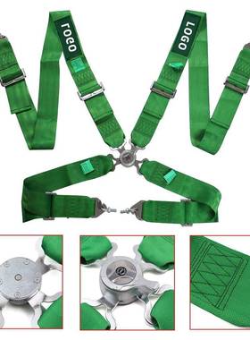 汽车改装座椅安全带3寸4/四点式通用型快开式TAKA@赛车安全带